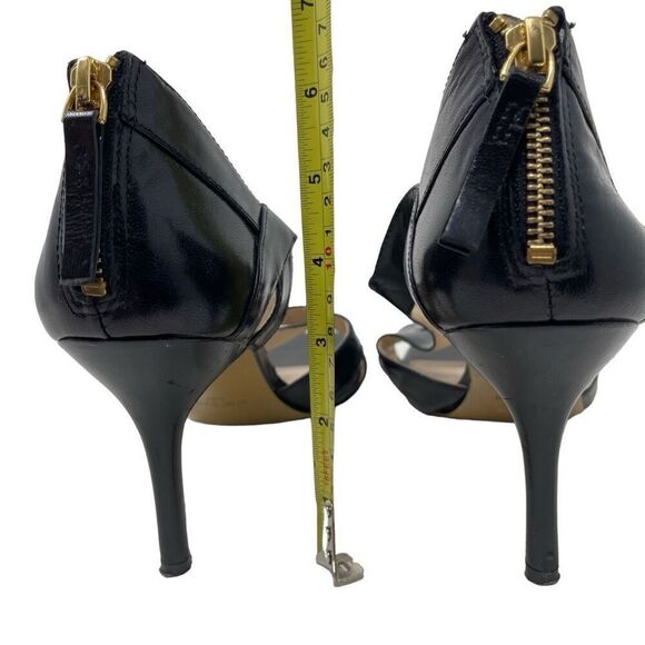 Nine West Womens Leather Back Zip Giggly Girl Heel Sandal Black Size 10M - Picture 6 of 9